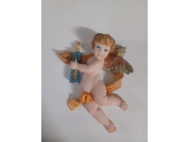 Engeltjes kerst wanddecoratie 15x13 cm aantal 4 stuks. - afbeelding 1 van  5