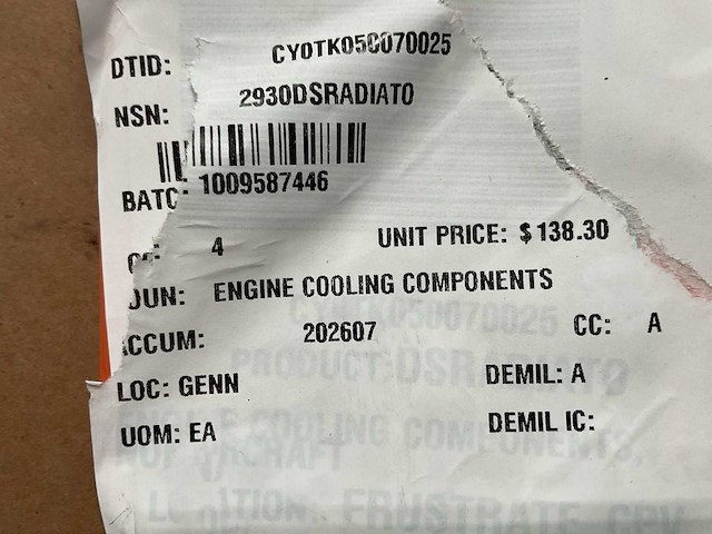 Engine cooling component (4x) - afbeelding 3 van  3