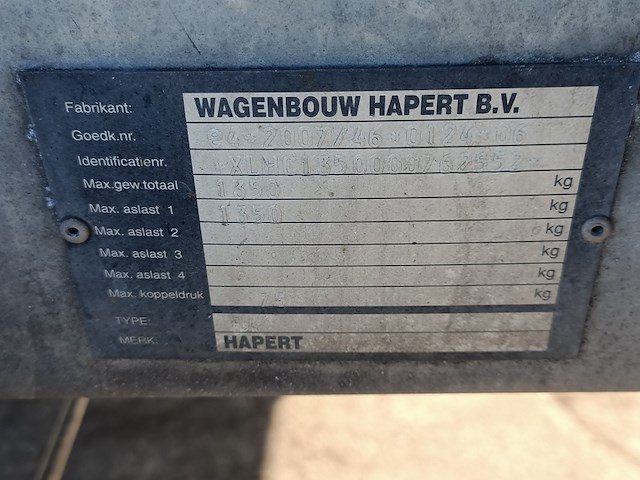 Enkelas kipper aanhanger, hapert, 2013 - afbeelding 5 van  23