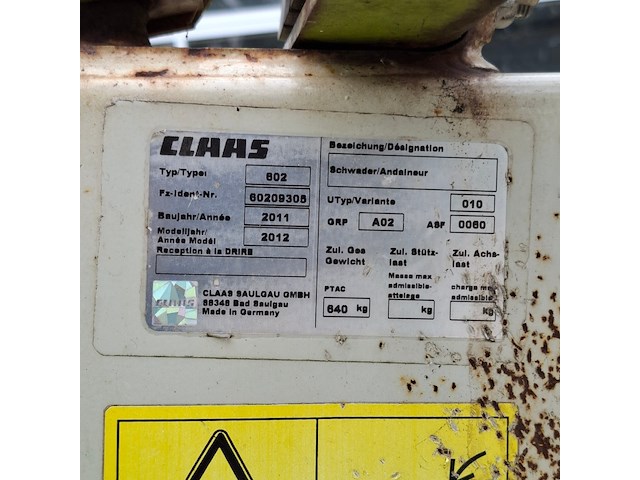 Enkele hark, claas, liner 470s | 602, 2011 - afbeelding 10 van  18