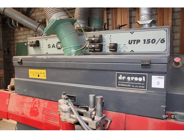 Enkele pennenbank saomad utp150/6 met kast met hulpstukken. bouwjaar 1998. 400v. let op: exclusief stofafzu... - afbeelding 2 van  7