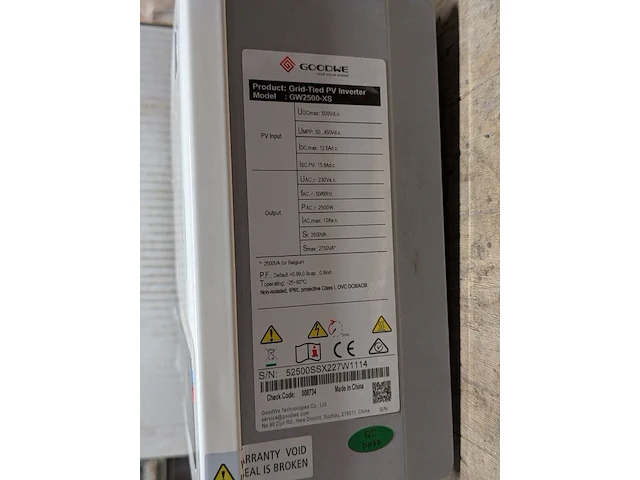Enkelfasige grid-tied pv-omvormer, goodwe, gw2500-xs - afbeelding 3 van  4