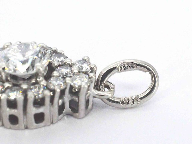 Entourage hanger met natuurlijke diamanten, excl. ketting - afbeelding 6 van  6