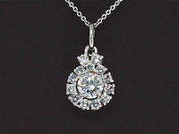 Entourage hanger met natuurlijke diamanten, excl. ketting