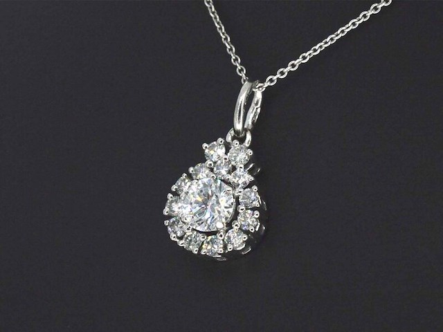 Entourage hanger met natuurlijke diamanten, excl. ketting - afbeelding 4 van  8