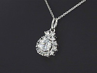 Entourage hanger met natuurlijke diamanten, excl. ketting - afbeelding 4 van  8