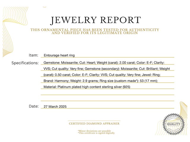 Entourage hart ring - afbeelding 3 van  4