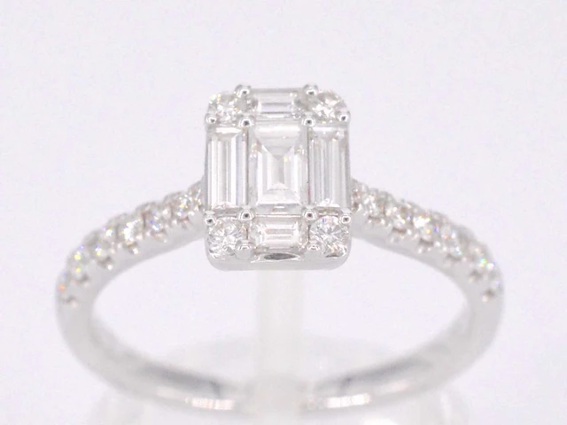 Entourage ring baguette briljant - afbeelding 5 van  10