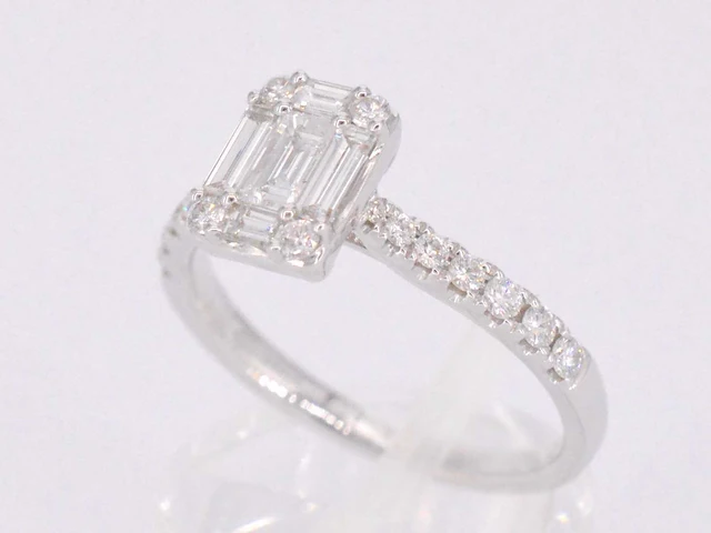 Entourage ring baguette briljant - afbeelding 8 van  10