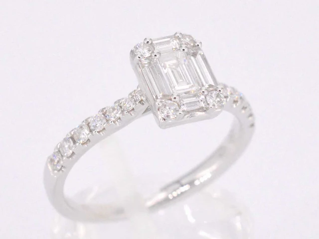 Entourage ring baguette briljant - afbeelding 2 van  10