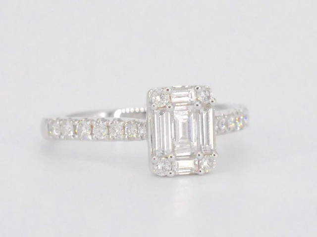 Entourage ring baguette briljant - afbeelding 4 van  10