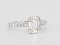 Entourage ring baguette briljant - afbeelding 4 van  10