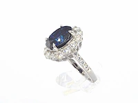 Entourage ring briljant blauwe saffier - afbeelding 4 van  10