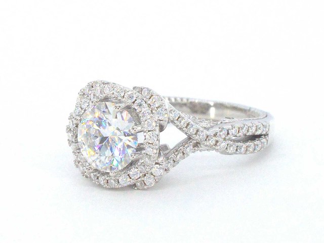 Entourage ring met briljanten - afbeelding 1 van  5