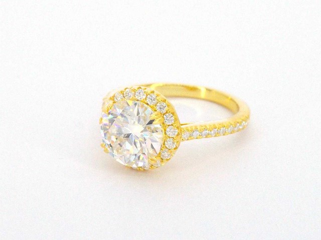 Entourage ring met briljanten - afbeelding 2 van  6