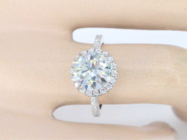 Entourage ring met briljanten - afbeelding 2 van  5