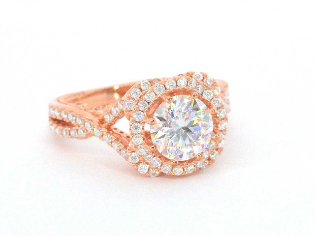 Entourage ring met briljanten - afbeelding 1 van  5