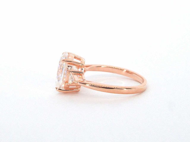 Entourage ring met een ovaal en briljant triangel - afbeelding 4 van  5