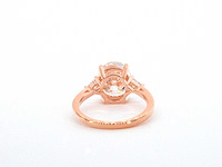 Entourage ring met een ovaal en briljant triangel - afbeelding 5 van  5
