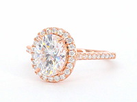 Entourage ring ovaal diamant