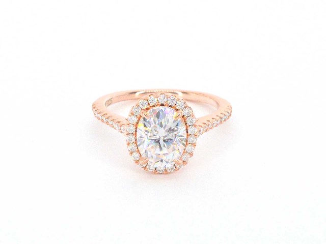 Entourage ring ovaal diamant - afbeelding 5 van  5