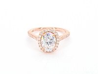 Entourage ring ovaal diamant - afbeelding 5 van  5