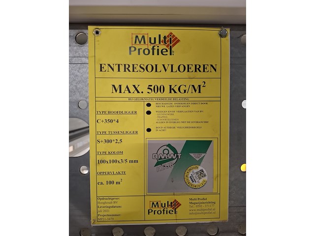 Entresol vloer met trap en kantelhek, ca 100m2, multiprofiel, 2021 - afbeelding 19 van  22