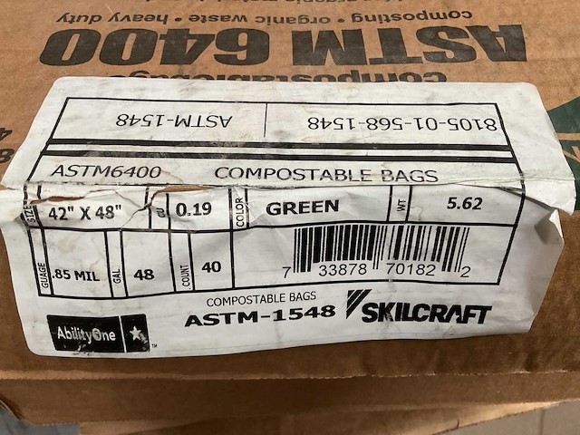Envision astm 6400 compostable bags (160x) - afbeelding 4 van  5
