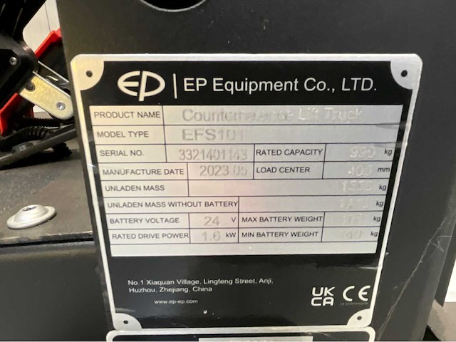 Ep - efs101 - zit stapelaar - bj 2023 - 7 uur - 3,3m - ingebouwde oplader - afbeelding 4 van  15