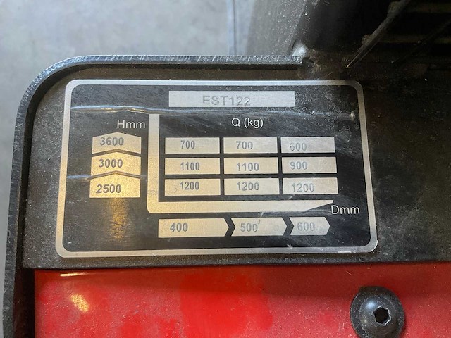 Ep equipment est122 stapelaar 3,6 meter hoogte - afbeelding 1 van  1