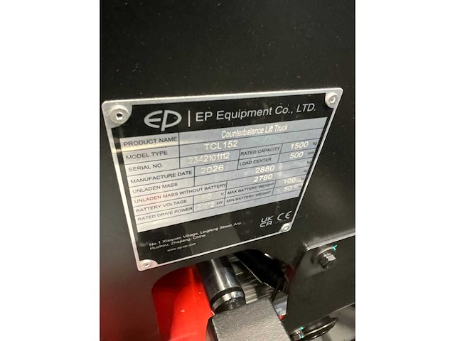 Ep tcl152 vorkheftruck - triplex - freelift - sideshift - bluespot - 4,5m - afbeelding 6 van  10