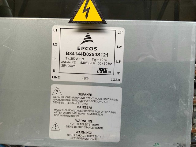 Epcos netfilter / emc-filter in rittal ae 1038.500 industriële stroomkast (4x) - afbeelding 3 van  3