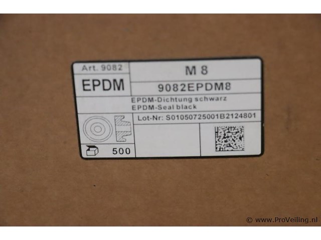 Epdm afdichtingsringen type m8 | nieuw in doos - afbeelding 3 van  3