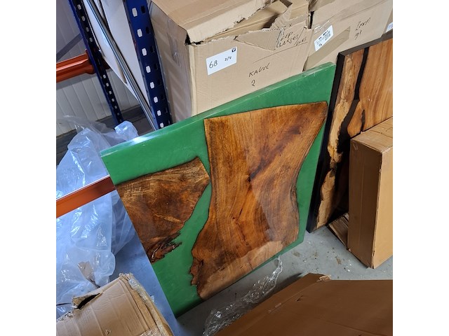 Epoxy tafel 120x75 met set u poten, 2025 - afbeelding 2 van  5