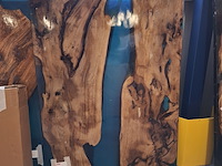 Epoxy tafel blauw 120x90cm, 2025