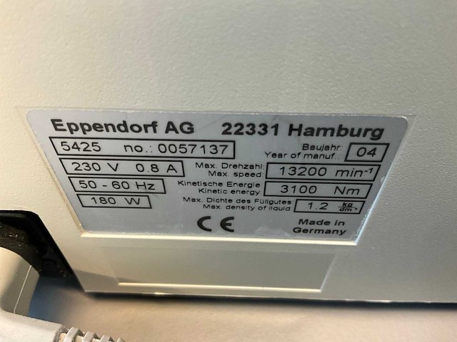 Eppendorf 5415 d centrifuge - afbeelding 5 van  5
