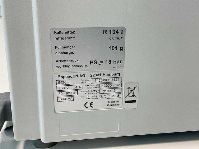 Eppendorf 5415 r centrifuge - afbeelding 2 van  2