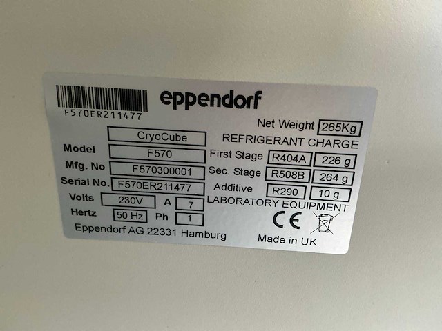 Eppendorf cryocube f570 ultra-lage temperatuur laboratoriumvriezer - afbeelding 5 van  8