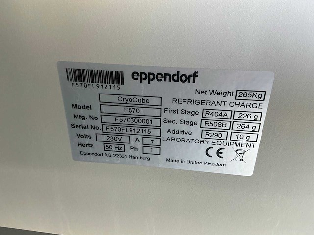 Eppendorf cryocube f570 ultra-lage temperatuur laboratoriumvriezer - afbeelding 8 van  8