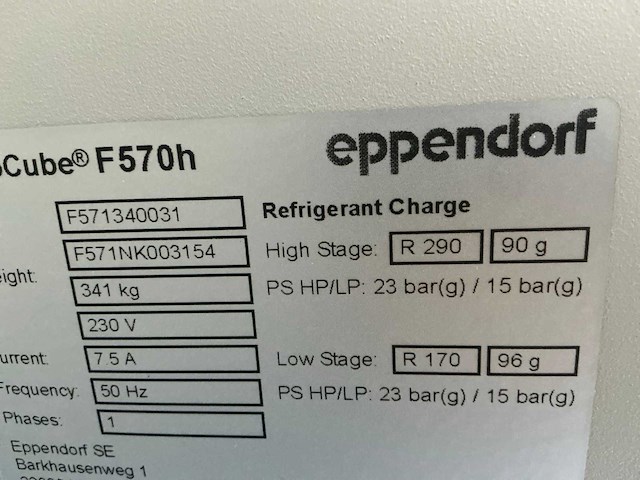 Eppendorf cryocube f570h ultra-lage temperatuur laboratoriumvriezer - afbeelding 8 van  8