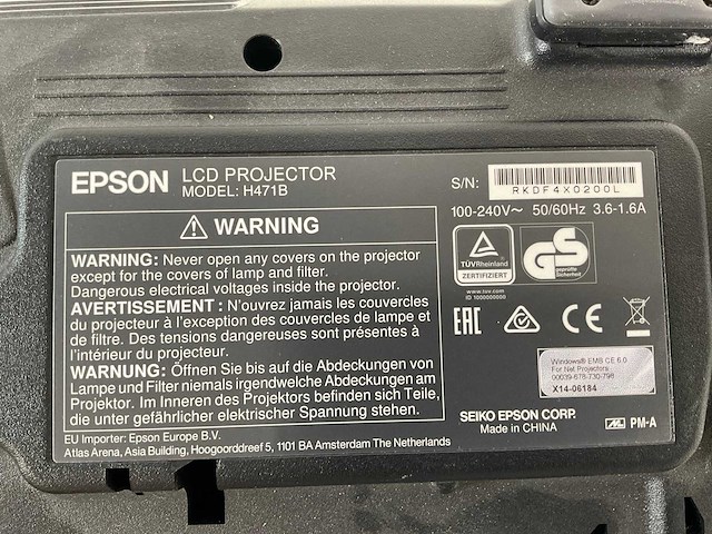 Epson (eb-1945w) 4200 lumen wxga projector (250 lamp hours) - afbeelding 5 van  5