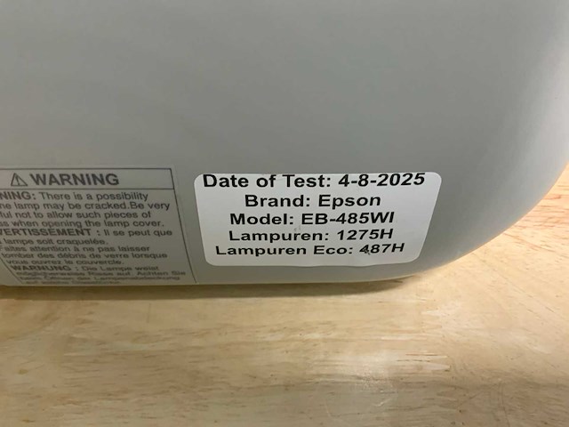 Epson eb-485wi beamer (4x) - afbeelding 7 van  8