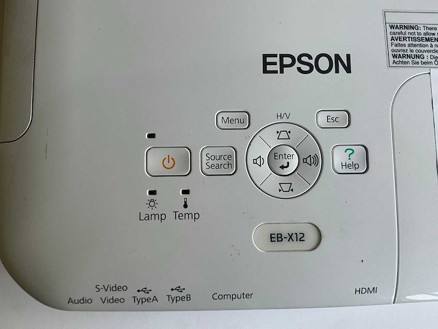 Epson eb-x12 lcd projector - afbeelding 4 van  7