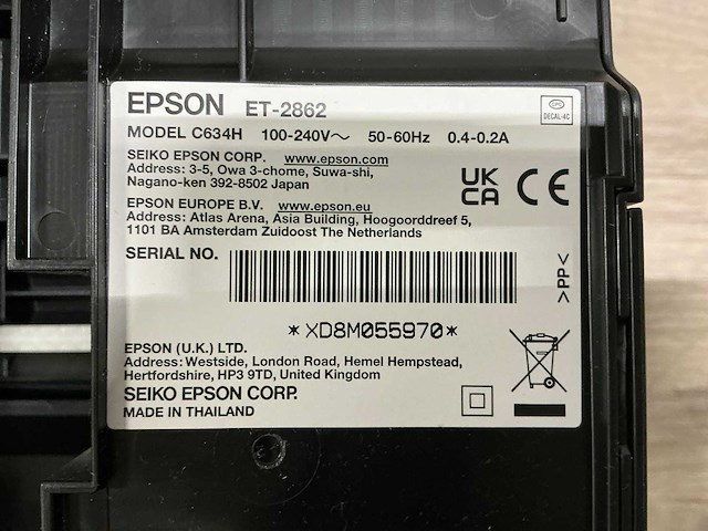 Epson ecotank-2862 printer - afbeelding 8 van  9