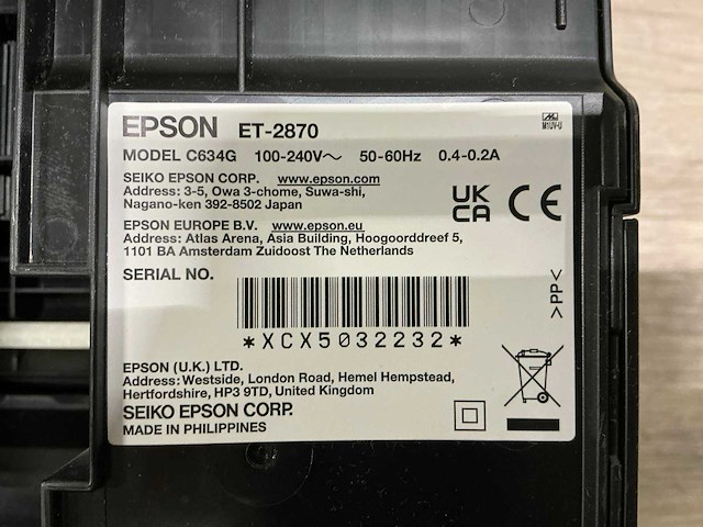 Epson ecotank-2870 printer - afbeelding 7 van  8