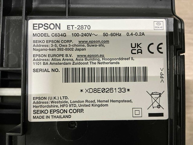 Epson ecotank-2870 printer - afbeelding 6 van  6