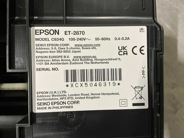 Epson ecotank-2870 printer - afbeelding 7 van  8
