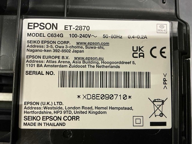 Epson ecotank et-2870 printer - afbeelding 11 van  11