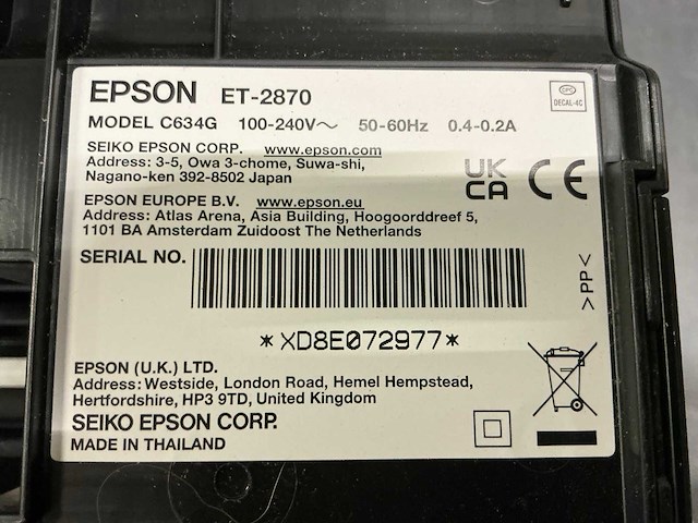Epson ecotank et-2870 printer - afbeelding 7 van  8