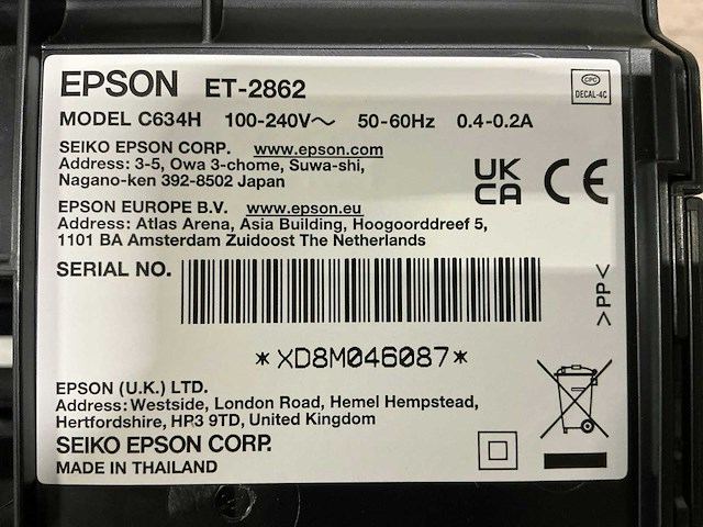 Epson et-2862 printer - afbeelding 11 van  11
